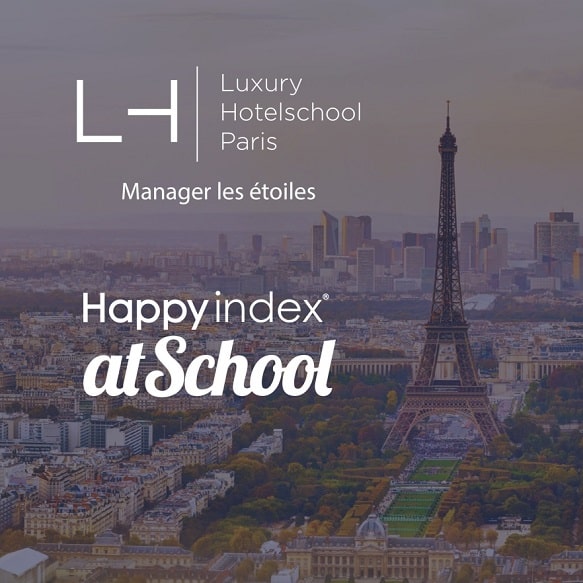 Logo Luxury Hotelschool manager les étoiles Happyindex atSchool
