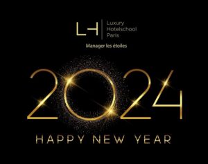 Logo de bonne année 2024 - Luxury Hotelschool